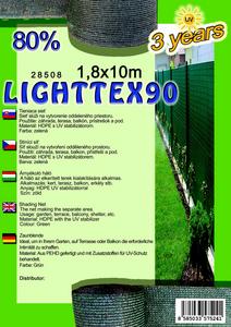 Árnyékoló háló LIGHTTEX90 1,8x10m zöld 80 százalék