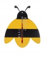 Hőmérő kültéri, műanyag, sárga/fekete méhecske forma 15 x 12 x 0,3 cm