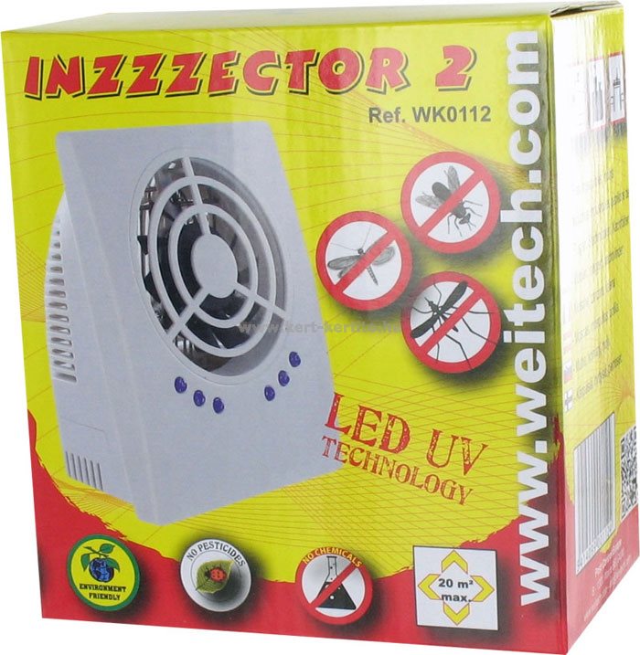 Weitech WK8202 Inzzzektor 2 - elektromos LED UV lámpás rovarcsapda, beltéri 20 m2 területre