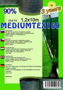 Árnyékoló háló MEDIUMTEX160 1,2x10m zöld 90 százalék