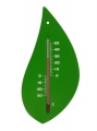 Hőmérő kültéri, műanyag, zöld falevél forma 15 x 8 x 0,3 cm