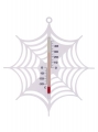 Hőmérő kültéri, műanyag, fehér pókháló forma 15 x 14 x 0,3 cm