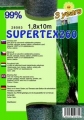 Árnyékoló háló SUPERTEX260 1,8x10m zöld 99 százalék